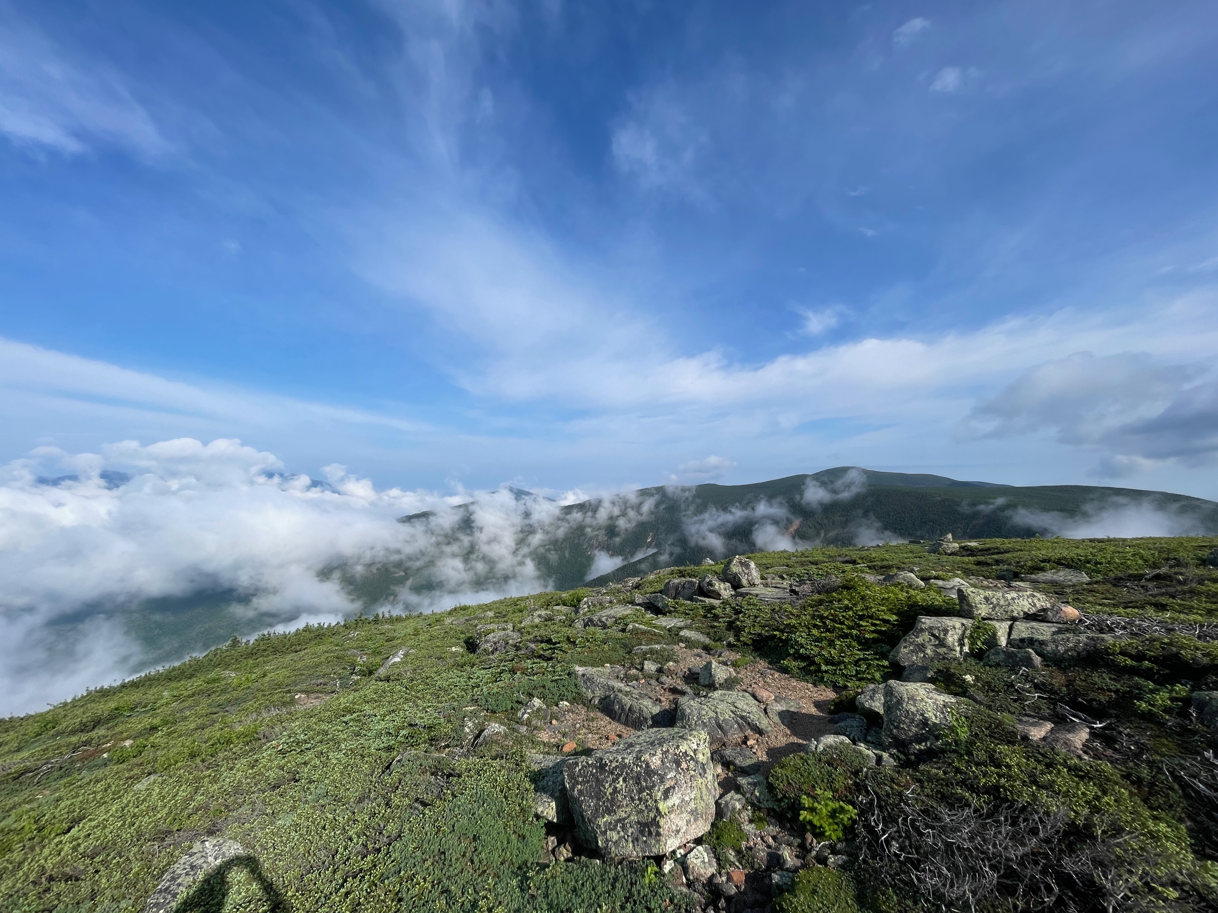 Cloudy mountaintop